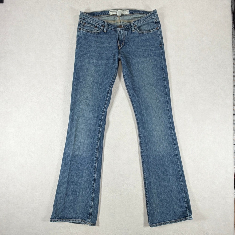 Abercrombie & Fitch Womens 6L Low Rise Bootcut Jeans Medium Wash Y2K Size 30x34